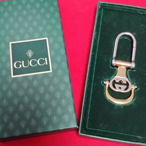 ❤️New In Box GUCCI GG Horsebit Logo KeyChain Made in Italy Signed - Picture 1 of 9